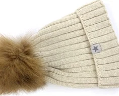 Huttelihut sand alpaca pompom hue